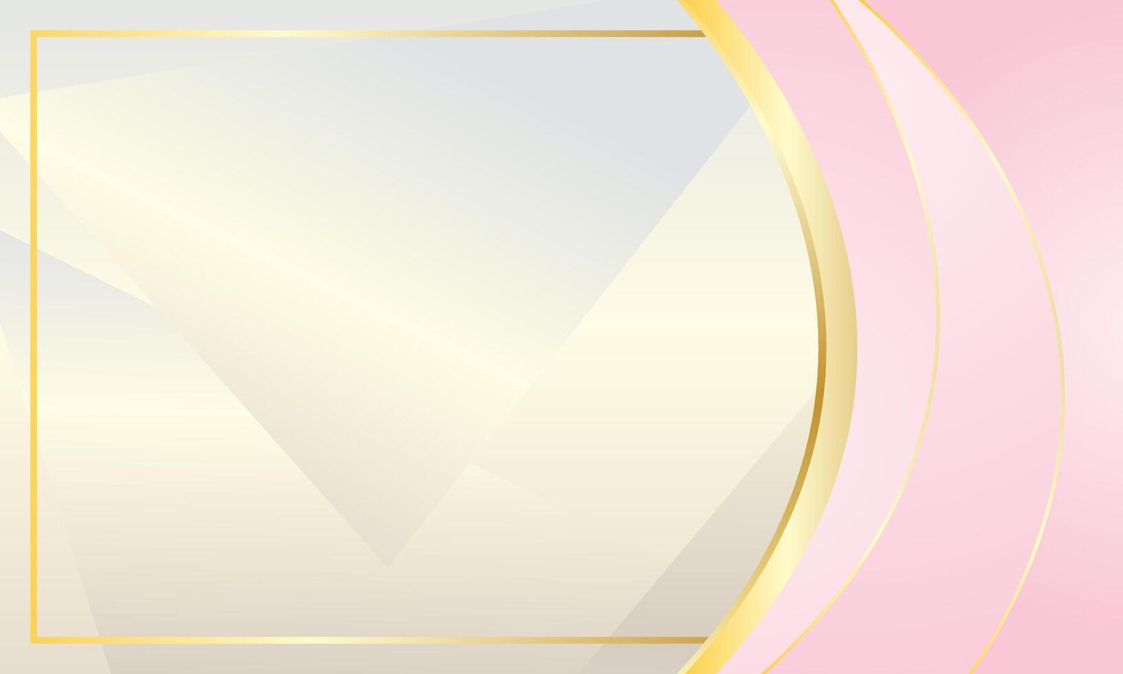 Pink gold gradient abstract curve for certificate vector