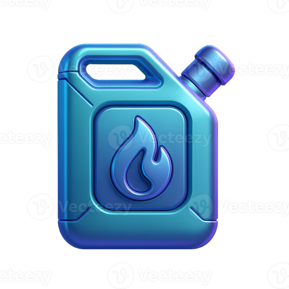 Modern Blue Fuel Canister with Flame Icon for Future Energy png