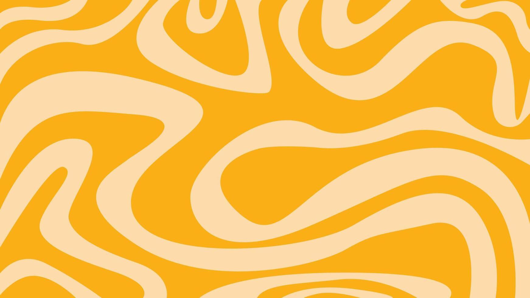 Beige orange abstract squiggle background vector