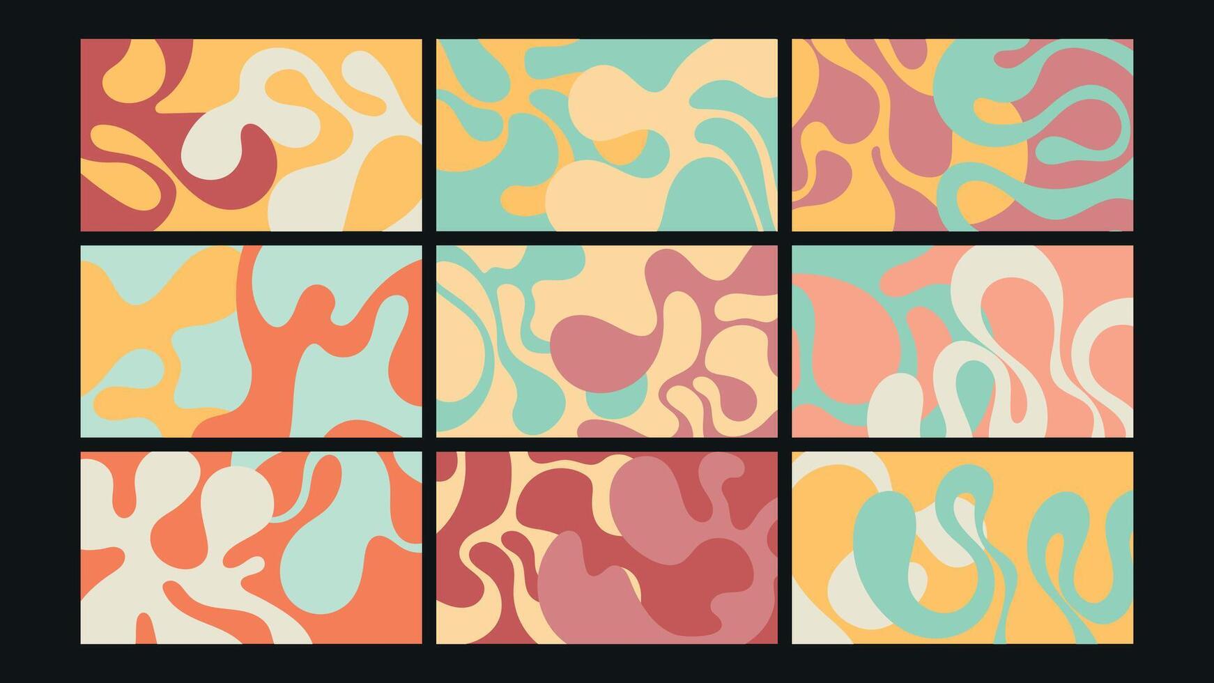 Colorful abstract shapes and patterns vector