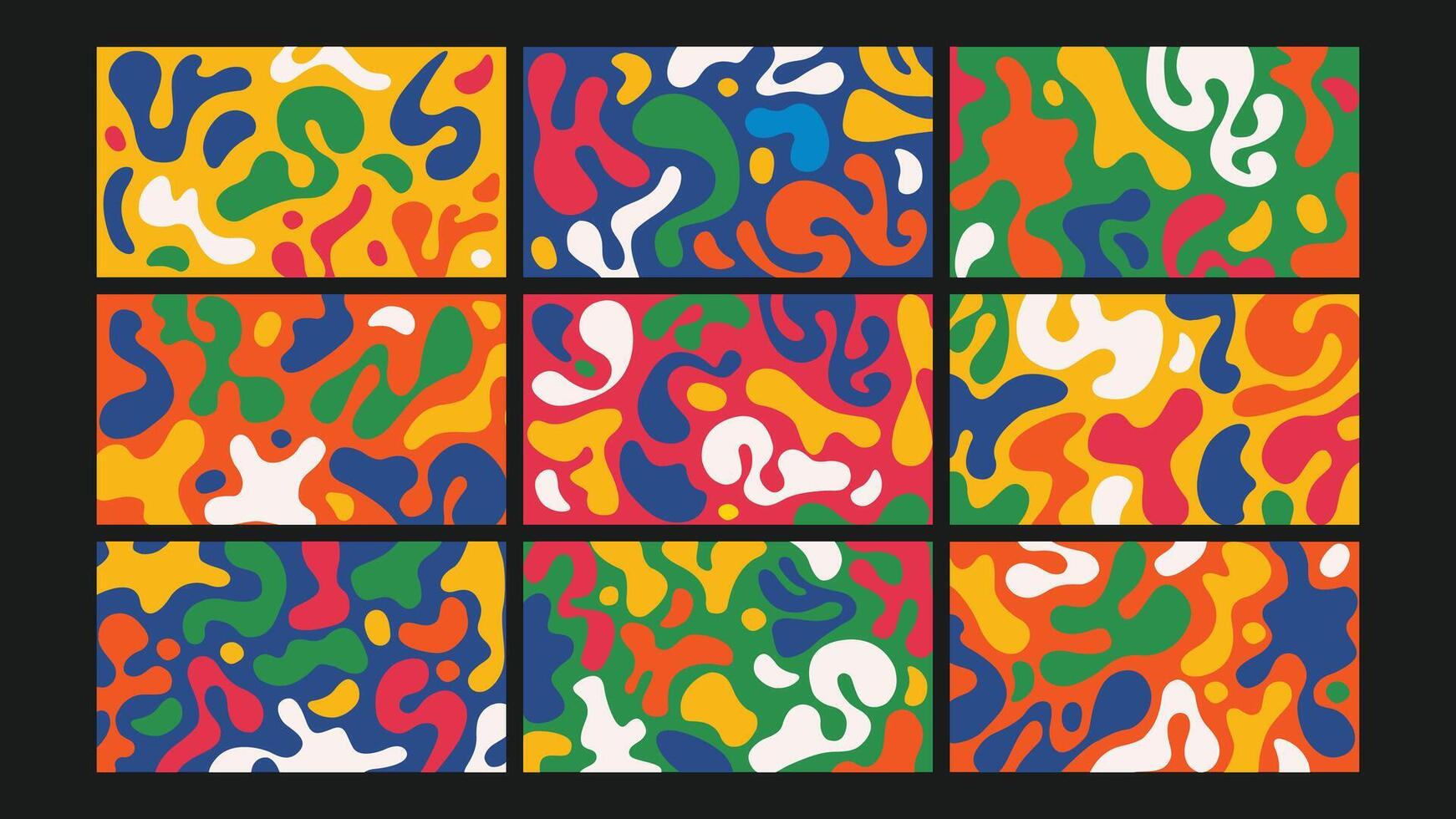 Colorful abstract patterns in mosaic vector