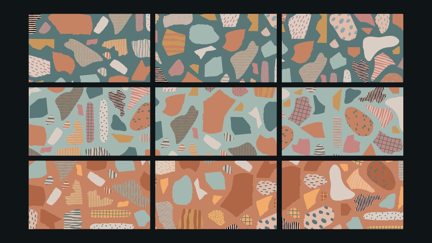 Colorful abstract geometric shapes pattern vector