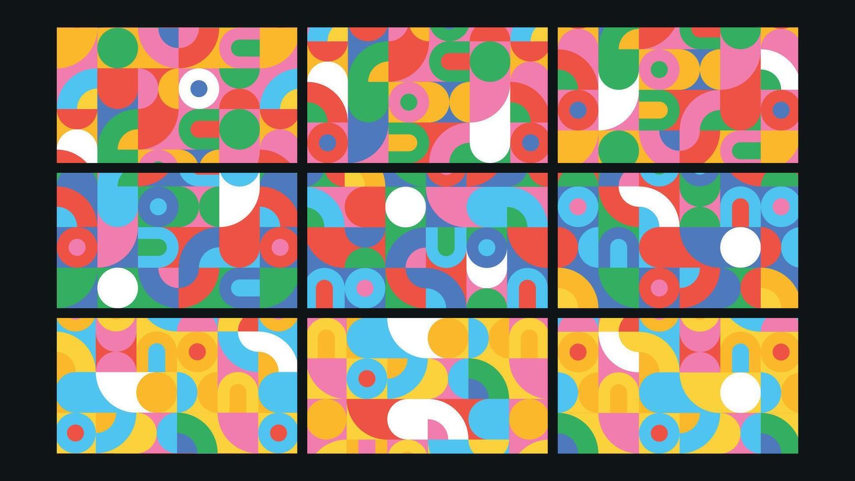 Colorful geometric abstract design vector