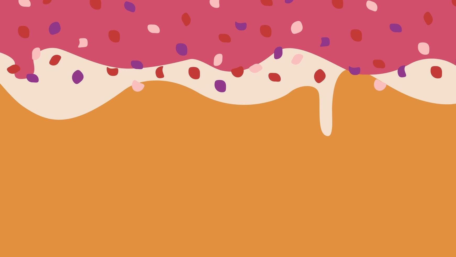 Candy sprinkle glaze background vector