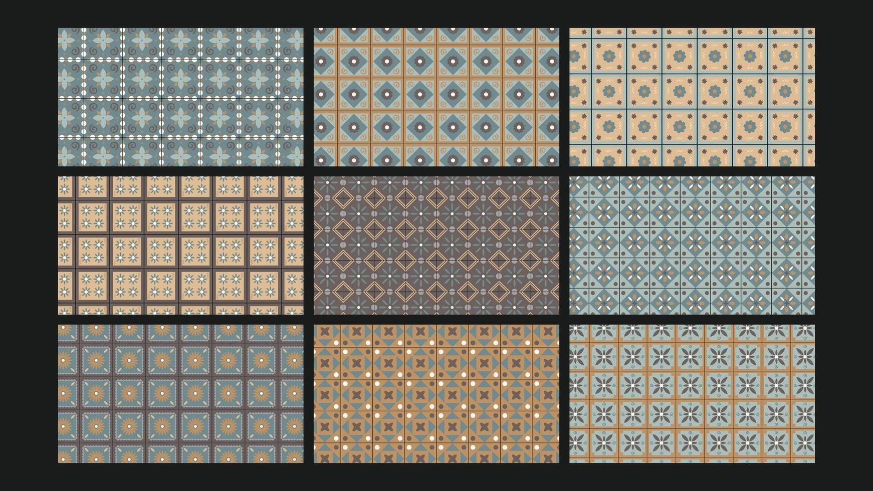 Colorful geometric pattern collection vector