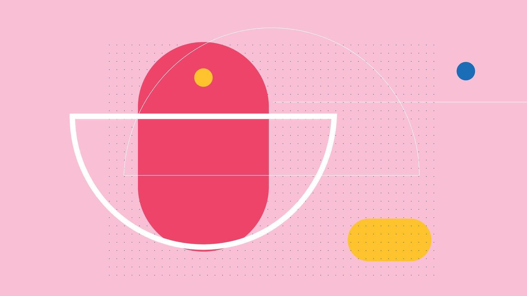 Pink Minimal Graphic Elements Background vector