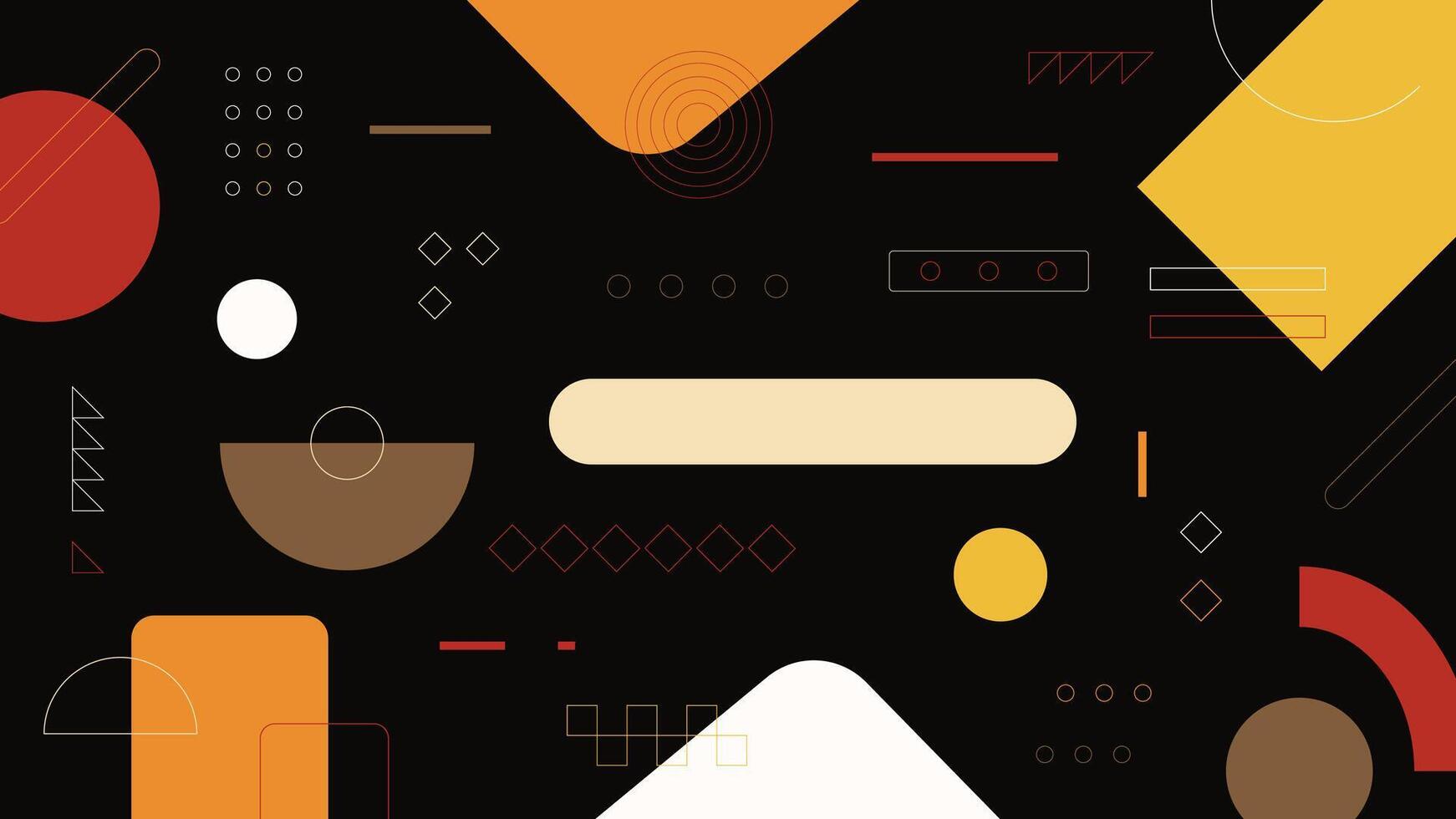 Black Abstract Geometry with Bold Background vector