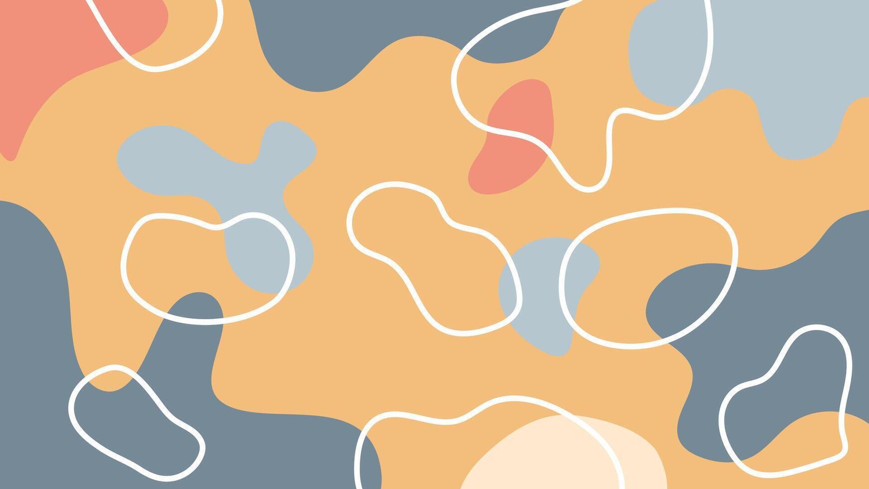 Orange abstract shapes background vector
