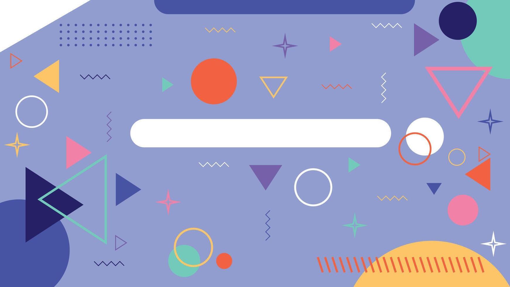 Colorful Memphis Geometry Background vector