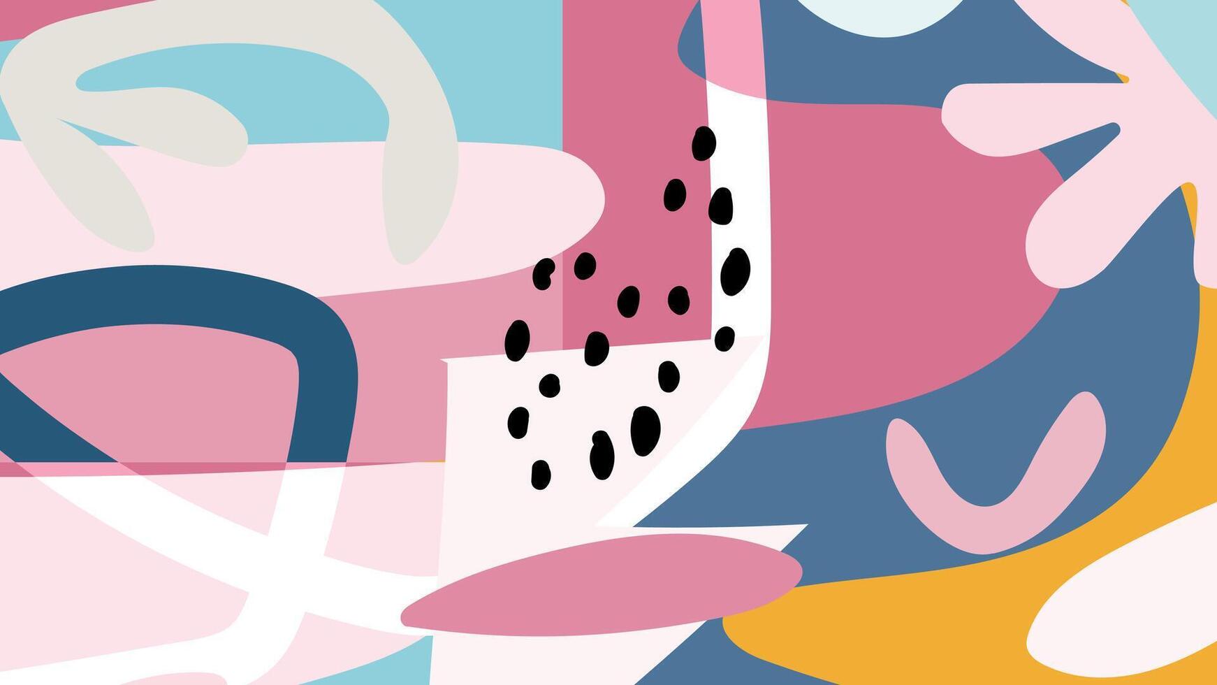 Whimsical creative shapes background vector
