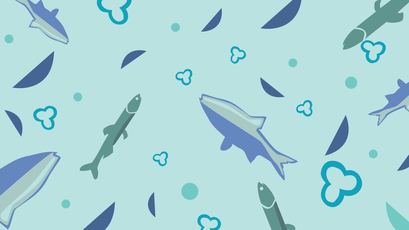 Tuna and Crab Seafood Background vector
