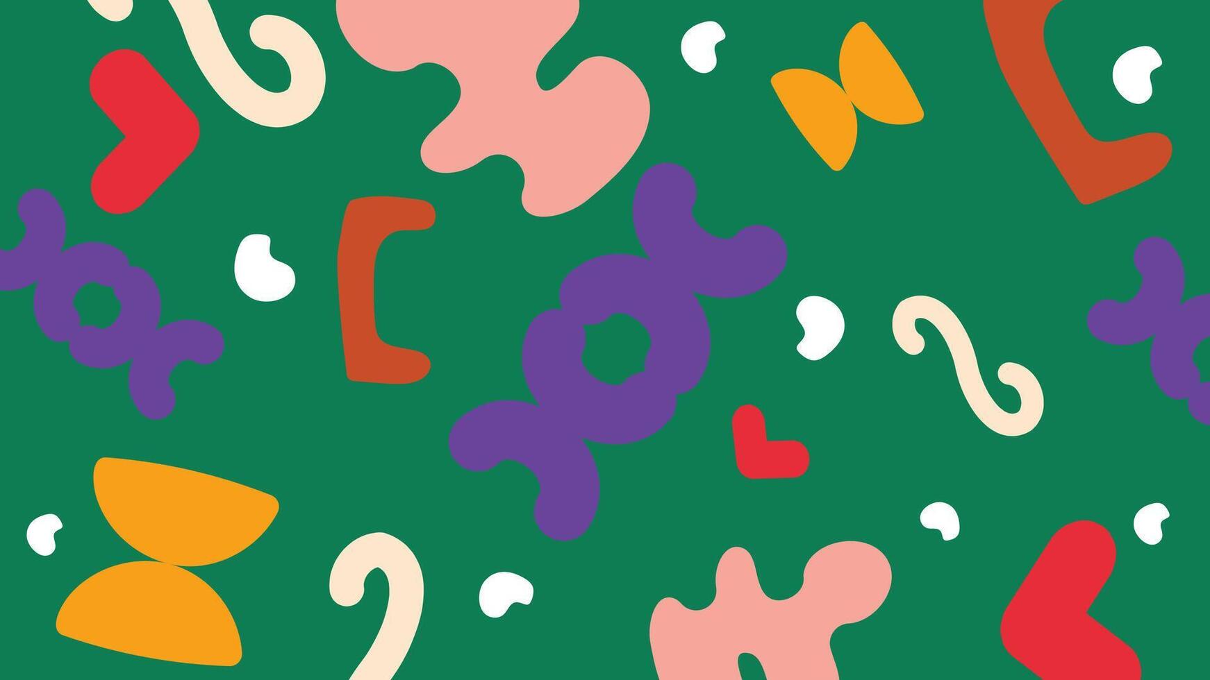 Green abstract fun background vector
