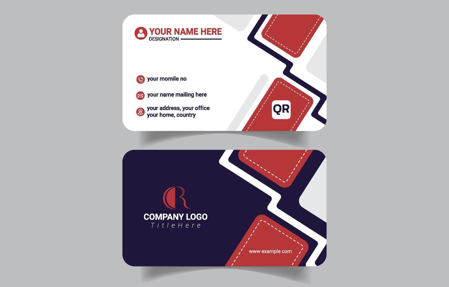 Modern Personal Business Card Ready Template vector