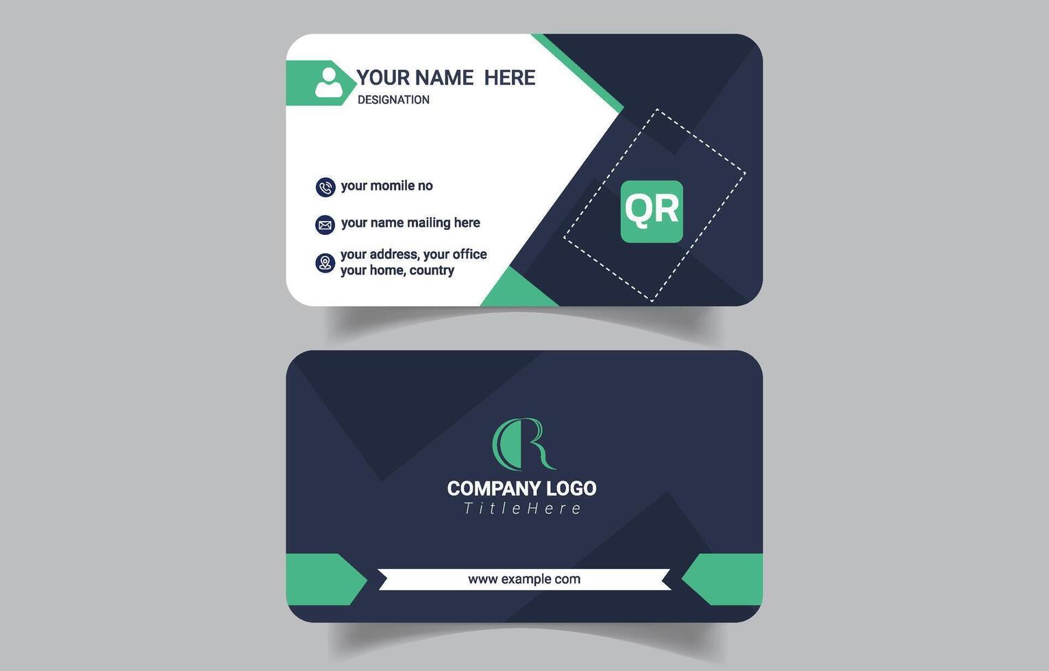 Stylus Trendy Business Card Template vector
