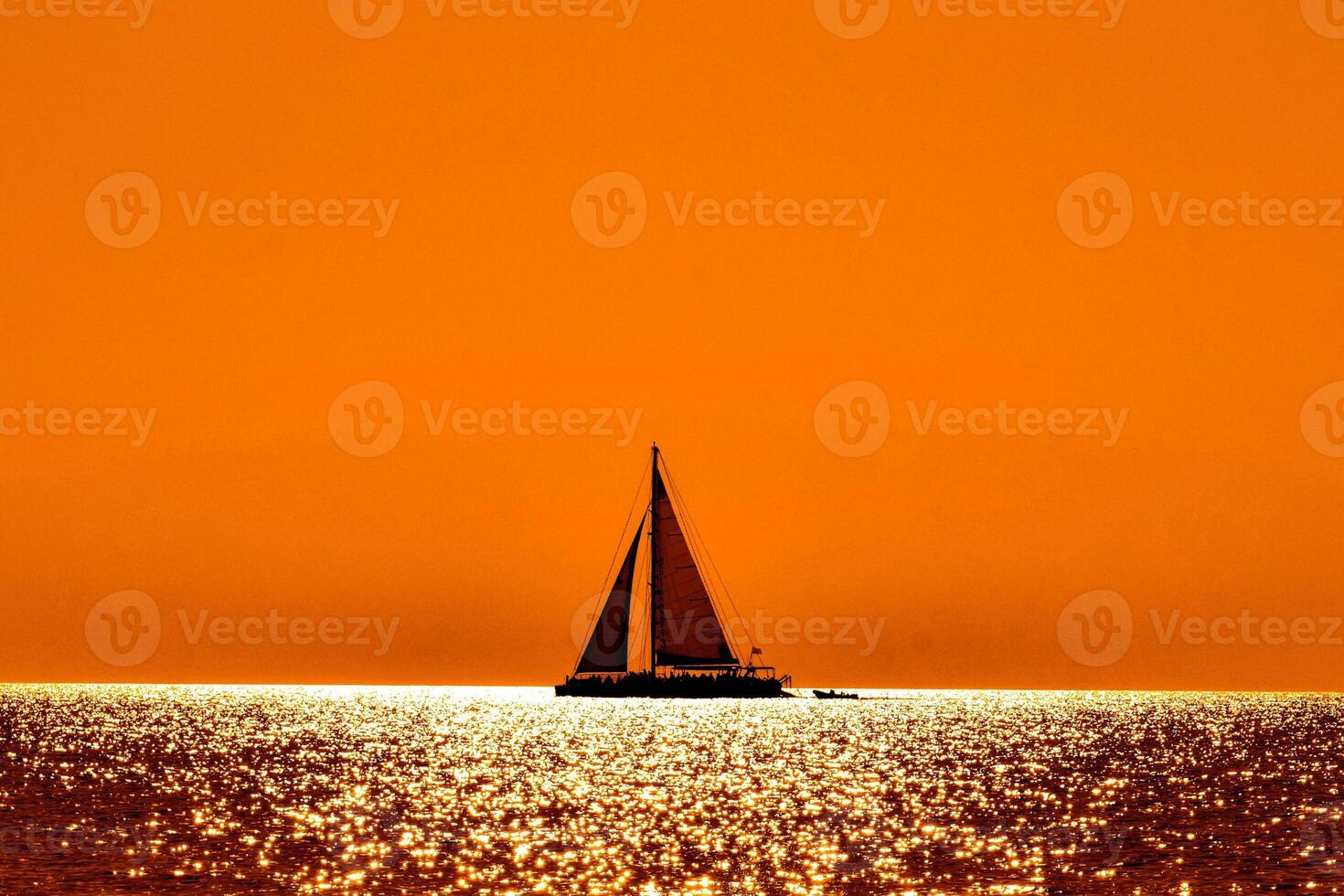 Sunset Symphony Notes in Red and Orange photo