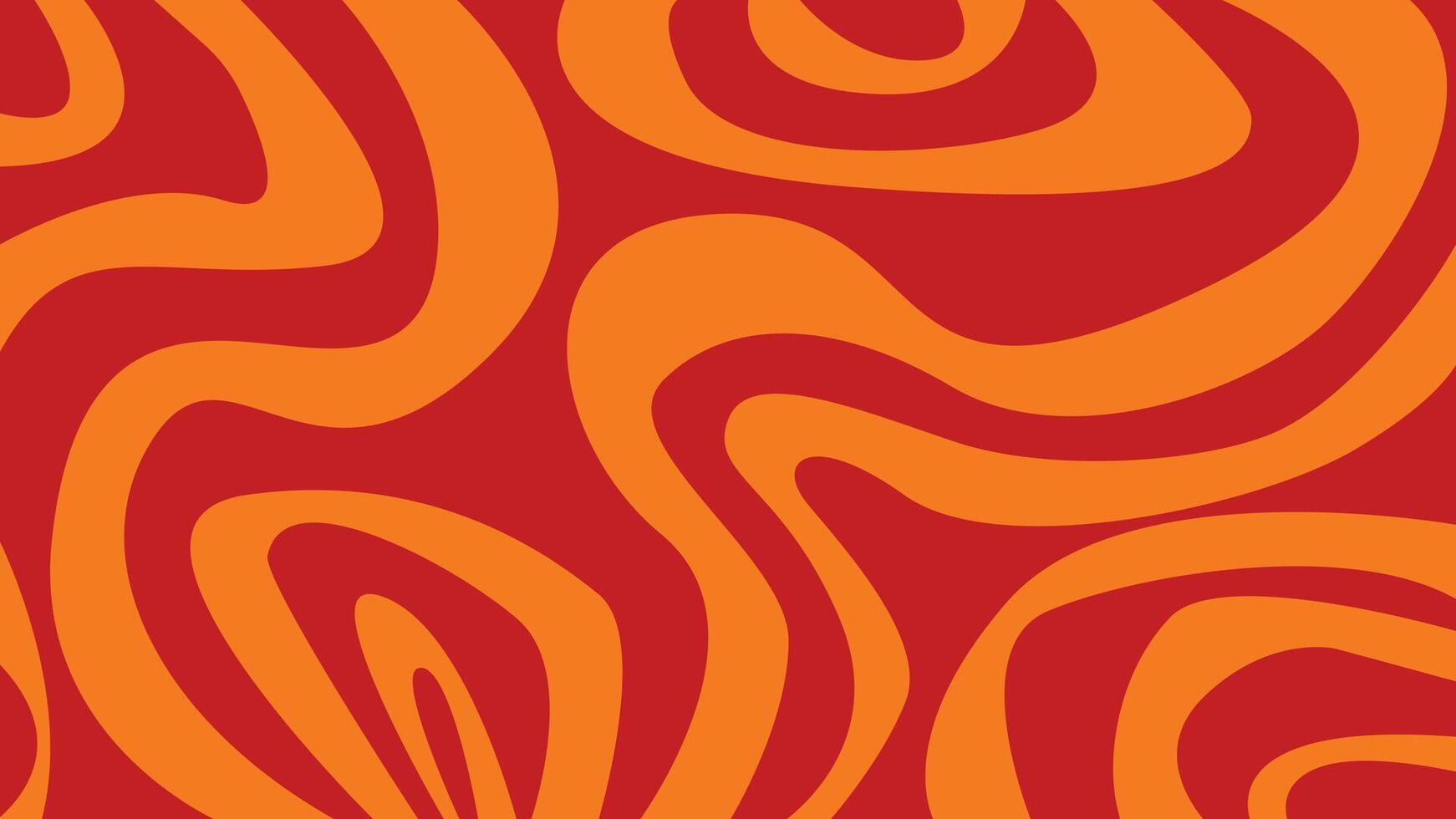 Orange red abstract squiggle background vector