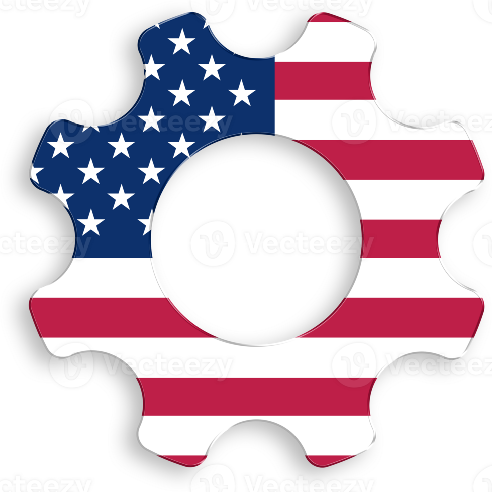 American Flag Settings Icon 4th of July USA Independence Day Veterans Day png