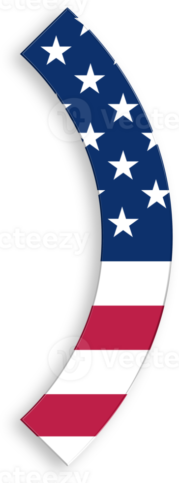 American Flag Right Parenthesis 4th of July USA Independence Day Veterans Day png