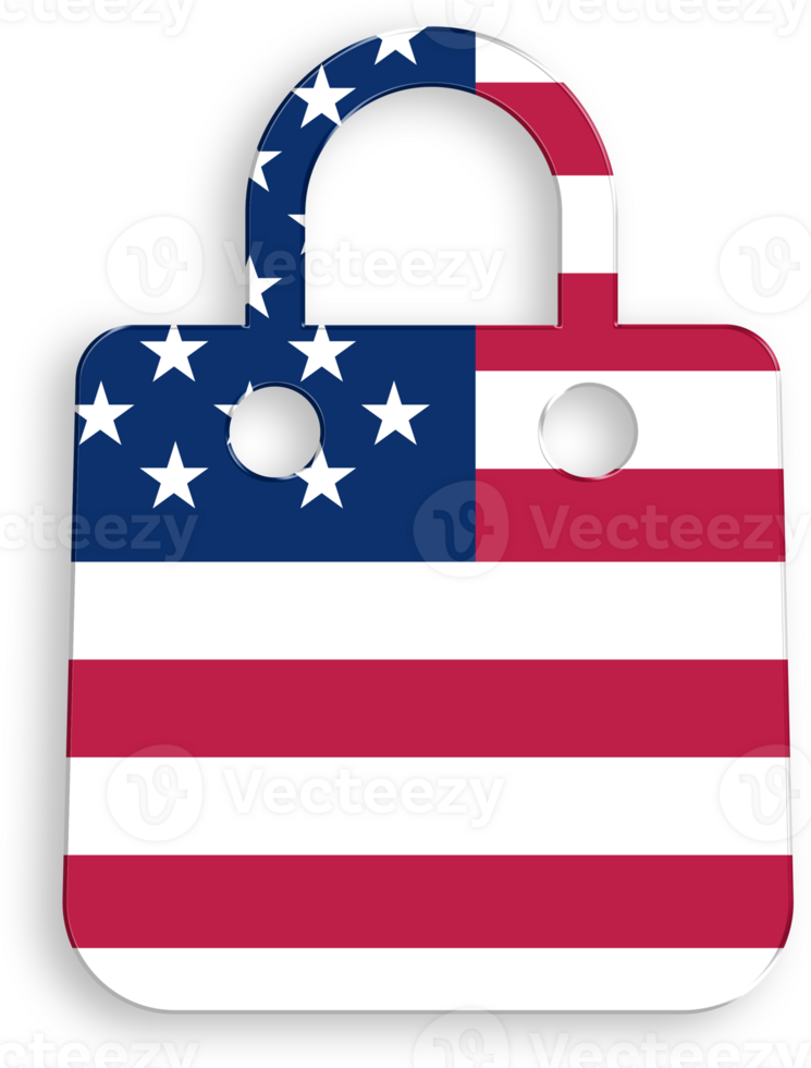 American Flag Shopping Bag Icon 4th of July USA Independence Day Veterans Day png