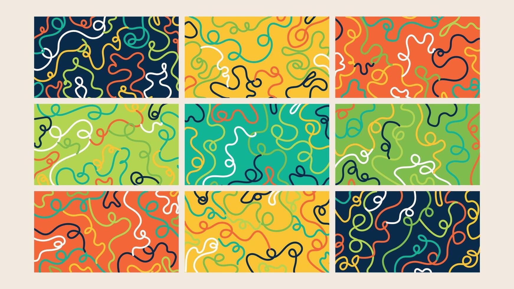 Colorful abstract pattern collage image vector