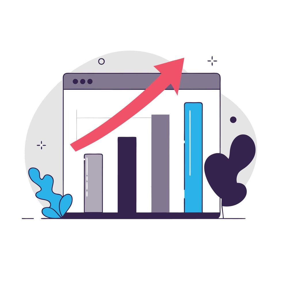 Business Growth Chart Design vector