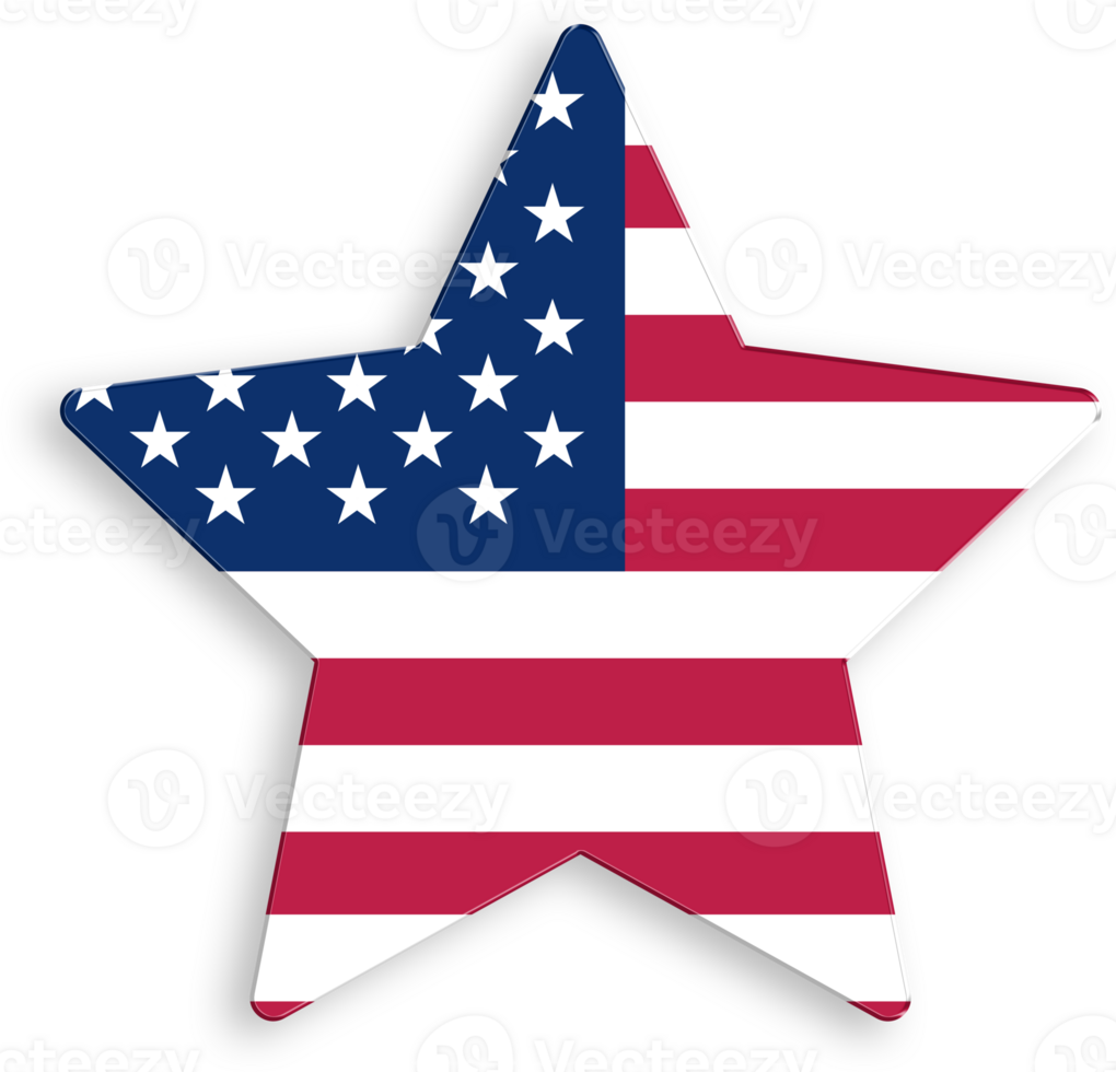 American Flag Star Icon 4th of July USA Independence Day Veterans Day png