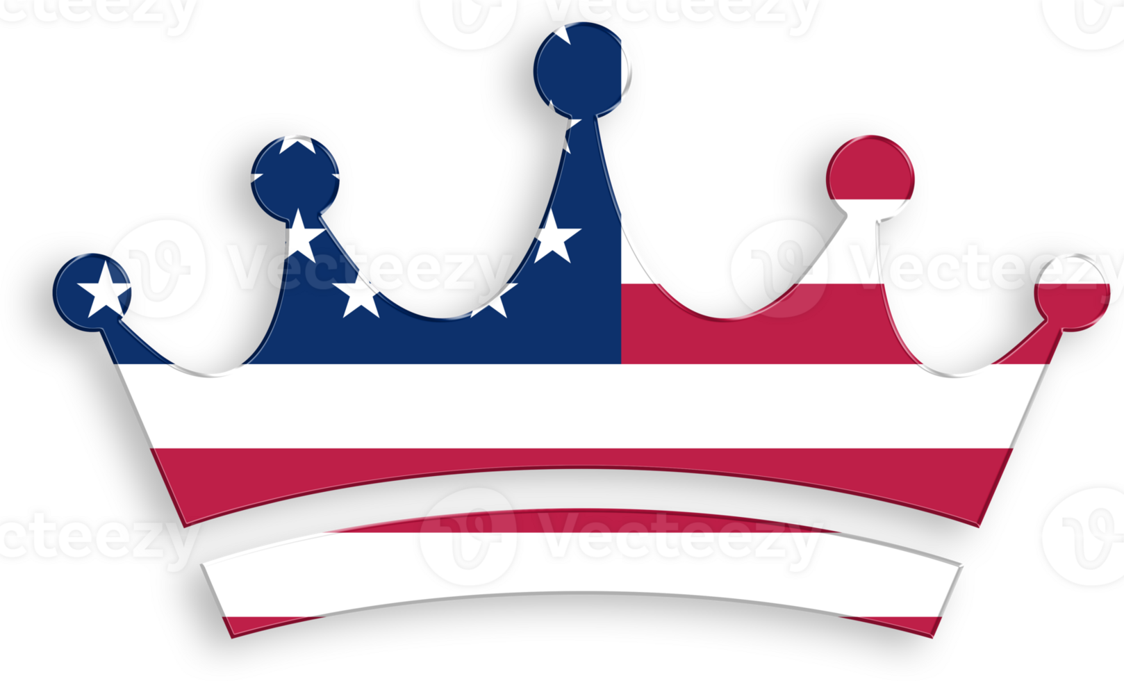 American Flag Crown Icon 4th of July USA Independence Day Veterans Day png