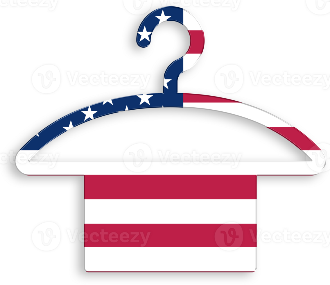 American Flag Hanger Icon 4th of July USA Independence Day Veterans Day png