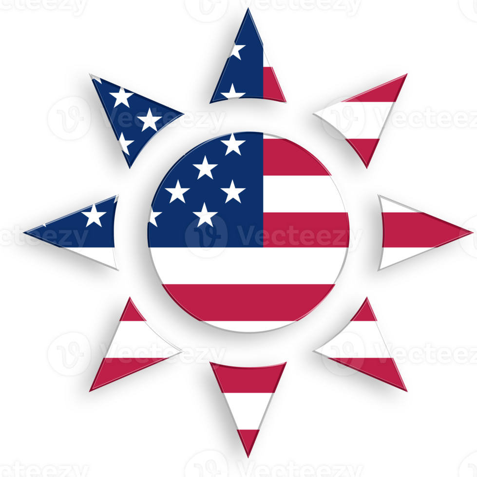 American Flag Brightness Icon 4th of July USA Independence Day Veterans Day png