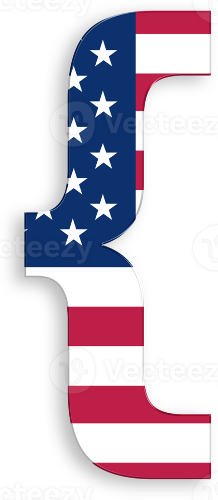American Flag Left Curly Brace 4th of July USA Independence Day Veterans Day png