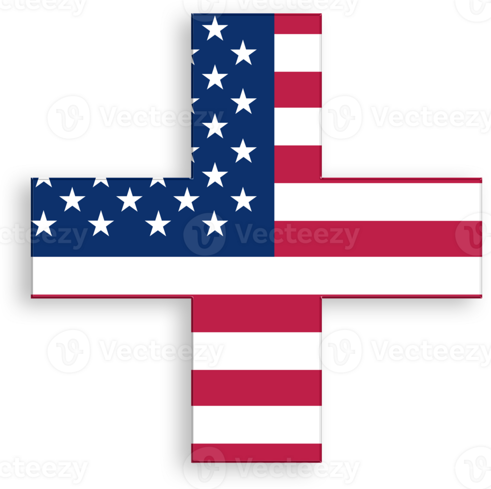 American Flag Plus Sign 4th of July USA Independence Day Veterans Day png