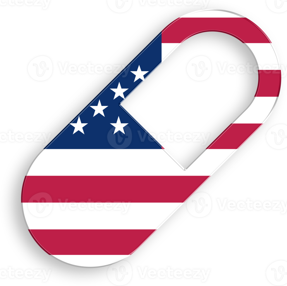 American Flag Pill Icon 4th of July USA Independence Day Veterans Day png