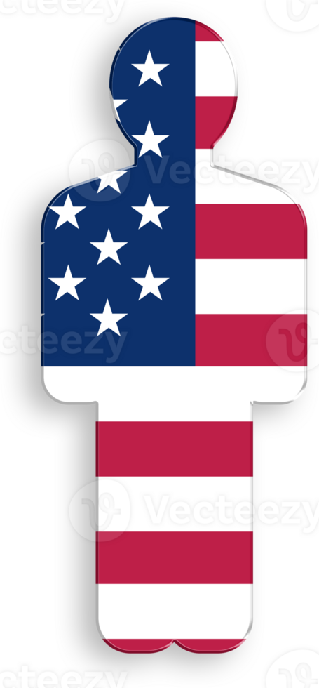 American Flag Profile Icon 4th of July USA Independence Day Veterans Day png