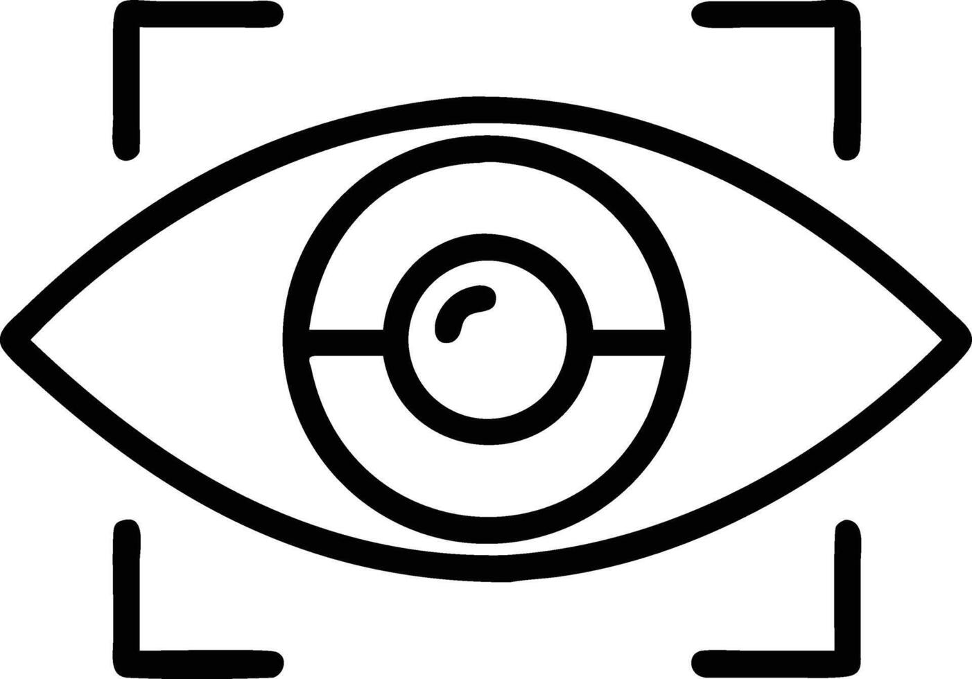 Eye scan technology vision recognition iris biometric security vector