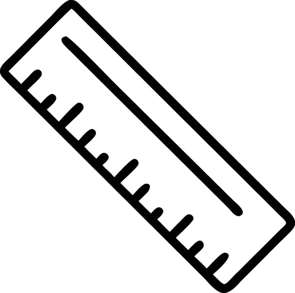 Illustration of a black and white measuring ruler vector