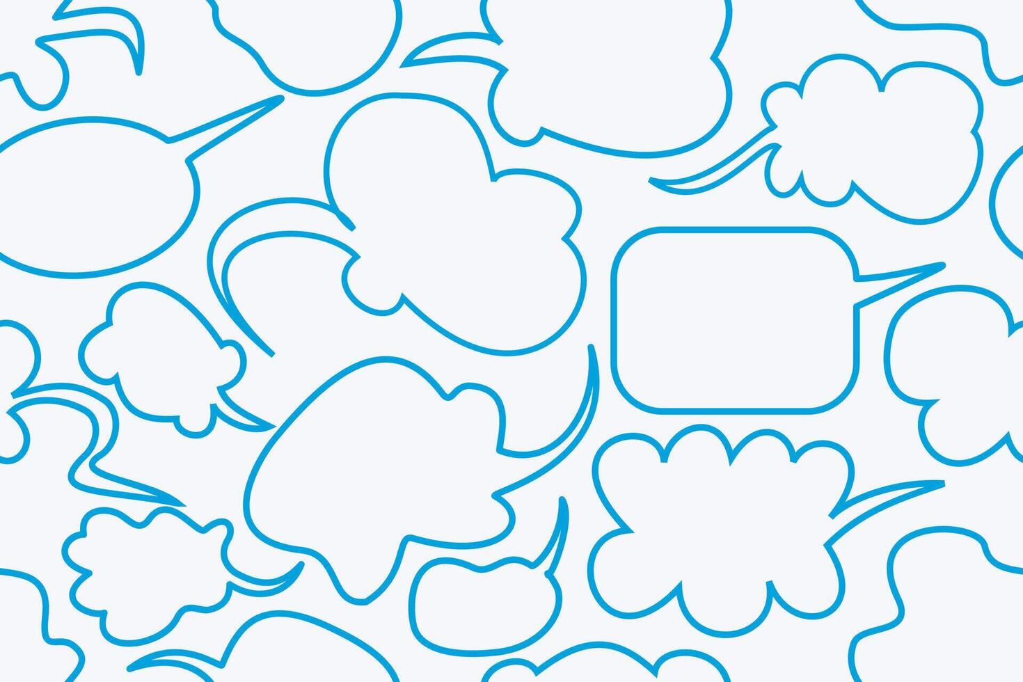 seamless pattern speech bubble on white background vector