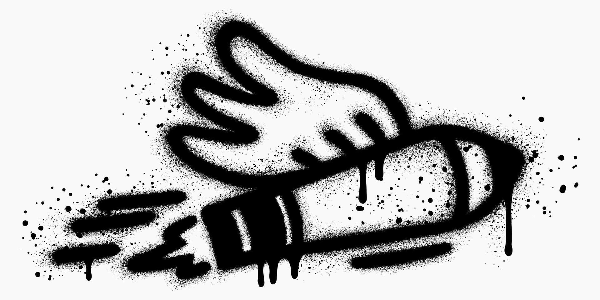 ballistic missile graffiti wearing wings vector