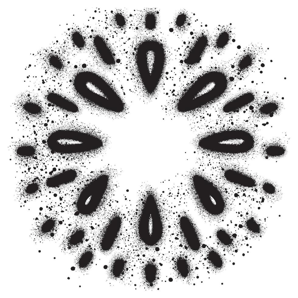 firework graffiti with black spray paint. EPS 10 vector