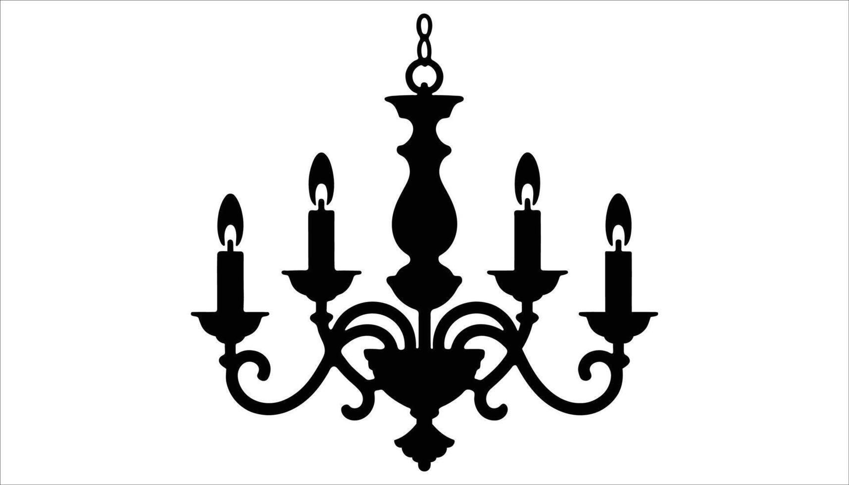 Elegant Hanging Candle Chandelier Design vector