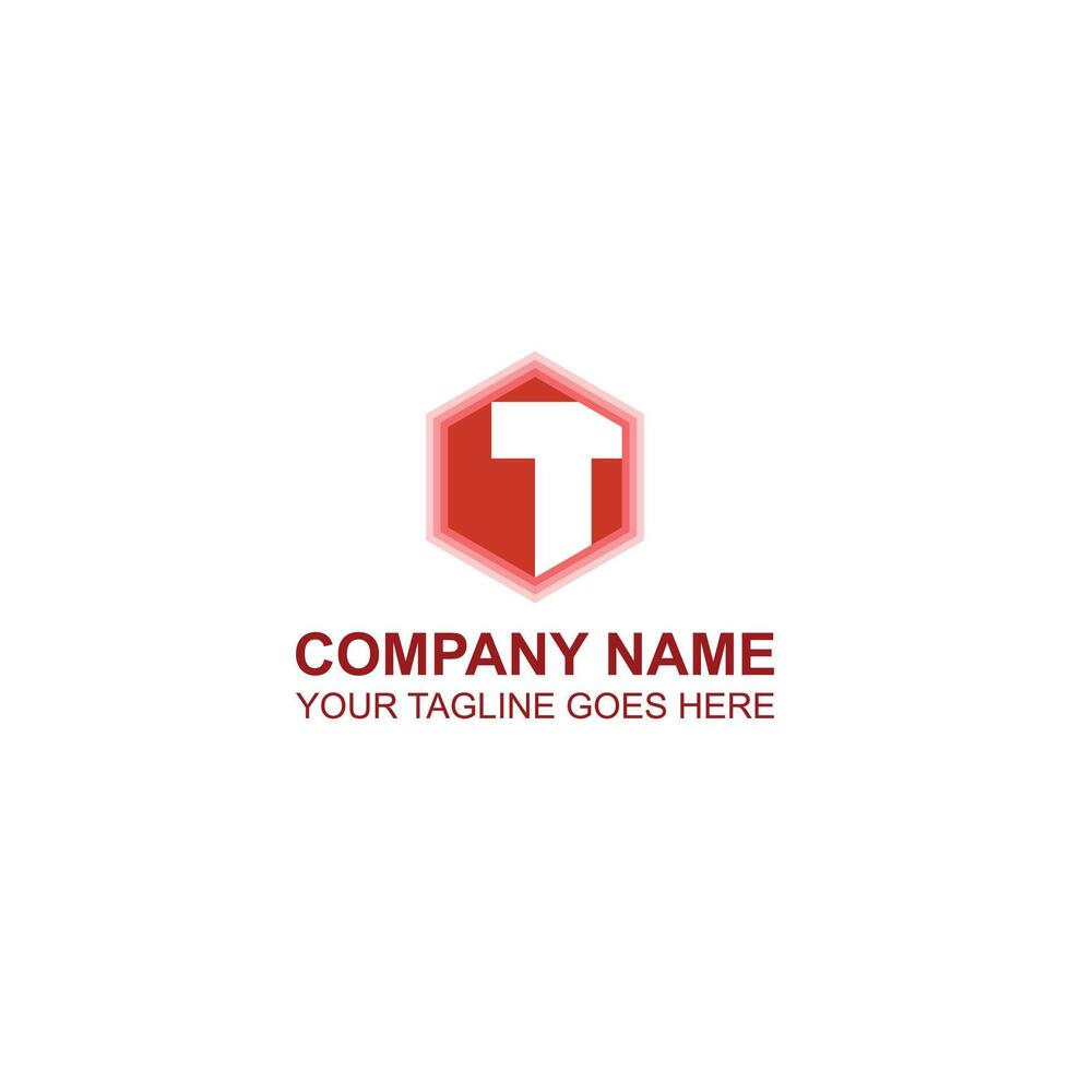 letter t logo design for company identity or business with creative illustration vector