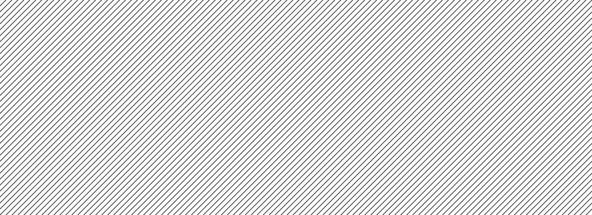 Thin slash line seamless pattern. Fine repeated diagonal lines background. Black and white linear wallpaper. Abstract tilted slanted stripes backdrop. Repeating oblique strip texture overlay. vector