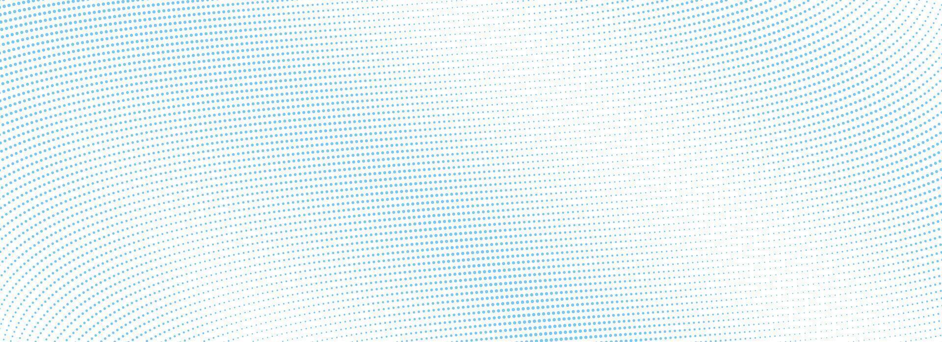 Abstract blue wave dotted line background. Light blue dynamic dash stripe texture. Warped and curved lines wallpaper for tech design template, presentation, brochure, leaflet, booklet. vector