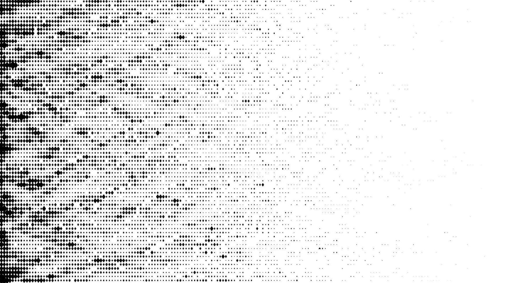 Halftone grunge bitmap texture. Comic style pixel grain background. Pop art faded textured frame. Speckle gradient effect. Dotted particles print wallpaper. Pixelated backdrop. vector