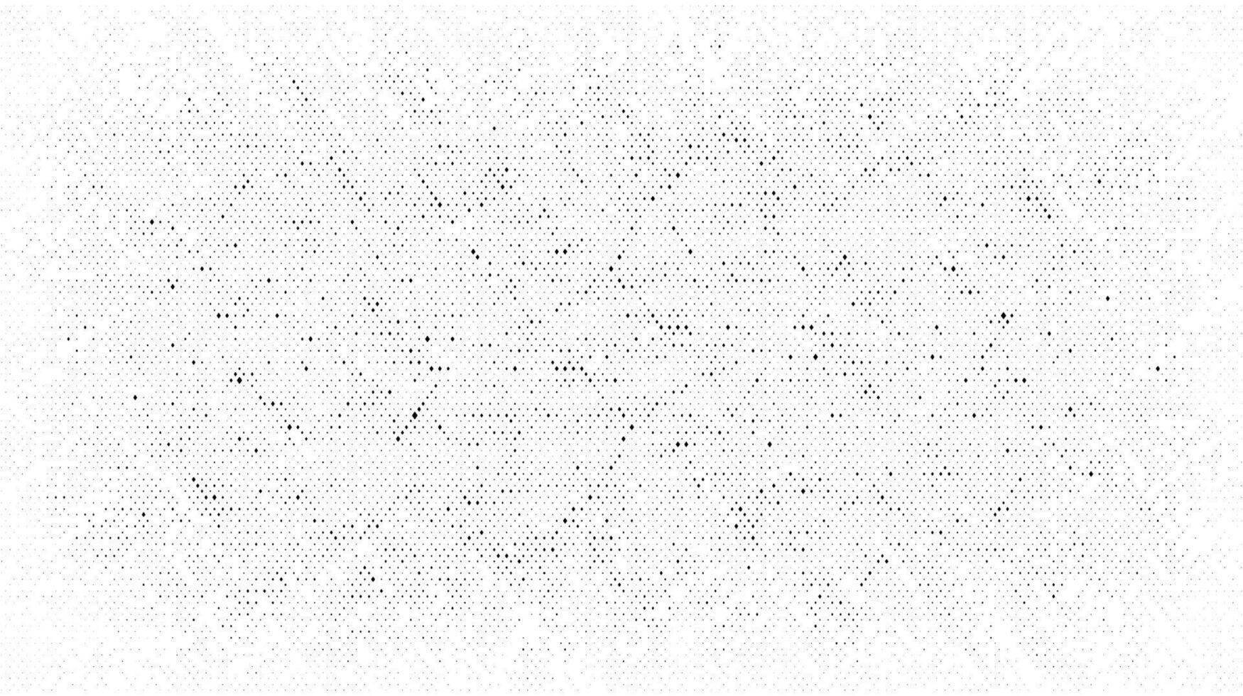 Grunge halftone texture background. Overlay dots pattern. Distress grain background. Monochrome grungy speckle effect. Retro scratched wallpaper. Pixelated particles backdrop. vector