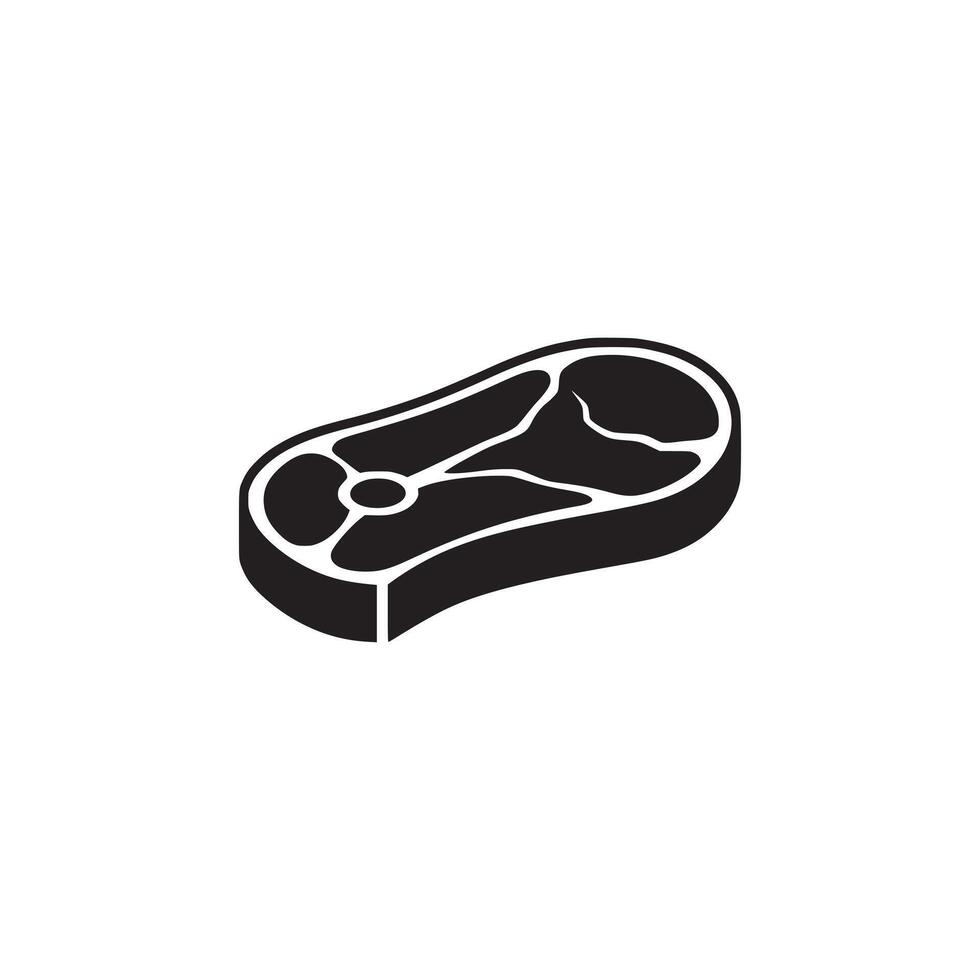 Beef Steak icon stock image. vector
