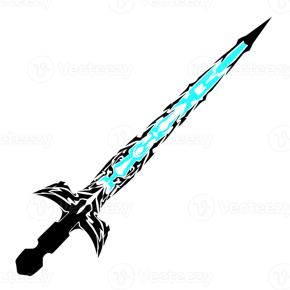Abstract Turquoise Shape on Black, Sharp Edges, Diagonal Design png