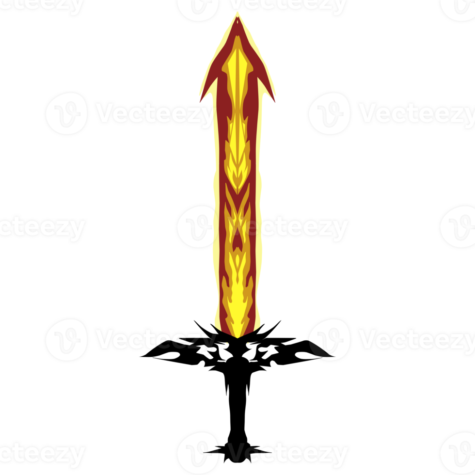Stylized Arrow Graphic with Maroon and Yellow on Transparent Background png