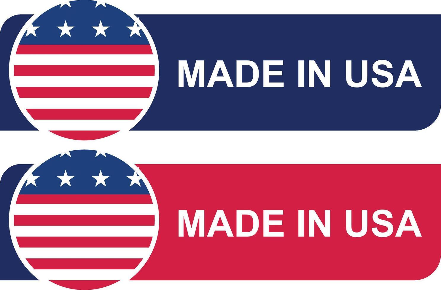 Made in USA Label with American Flag Symbol vector