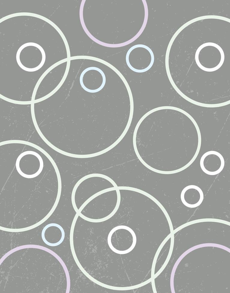 Pastel Circle Grunge Pattern on Gray vector