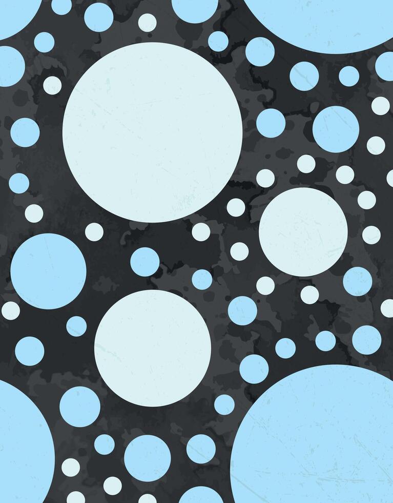 Retro Grunge Blue Circles Pattern vector